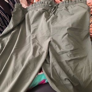 NWT Torrid size 5 paper bag pants sage green